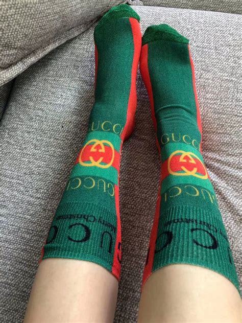 woman gucci socks|Gucci thigh high socks.